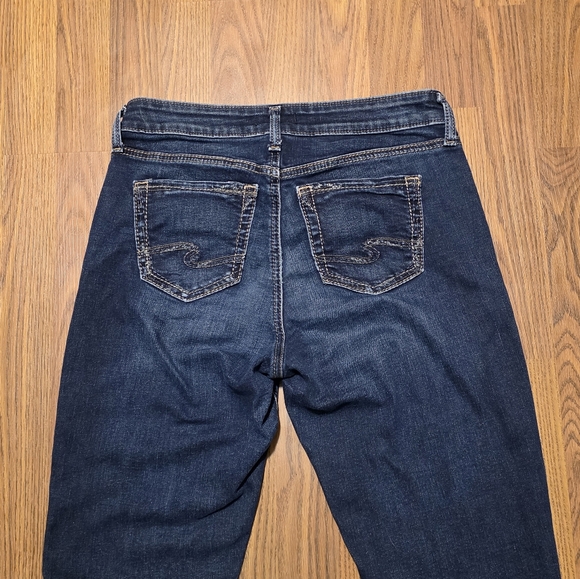 Silver Jeans Co Suki Straight Womens Dark Blue Denim Jeans W31 L31 Stretch Mid - Picture 11 of 11